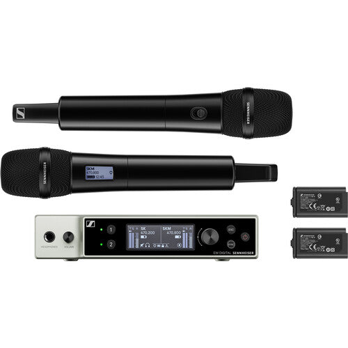 Sennheiser EW-DX 835-S SET Dual Channel Digital Wireless System with 2 Handheld Mics & MMD835 Capsules (R1-9: 470 to 550 MHz)