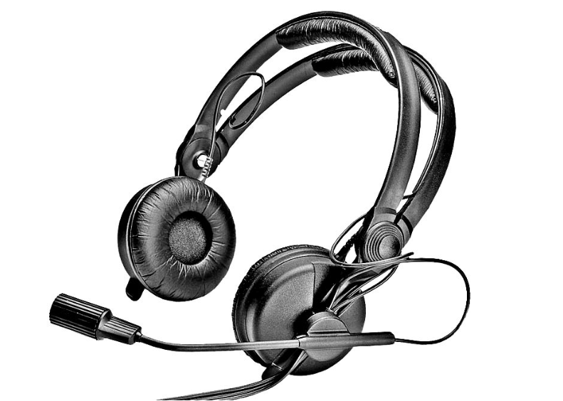 Sennheiser HMD 25-1 Super-Cardioid Headworn Dynamic Microphone w/ Lightweight Split Supraural Headphone