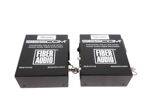Sescom SES-X-FA2 Portable 2-Channel Mic & Line Level Audio Over Fiber Extender in Box