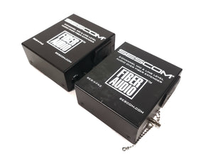 Sescom SES-X-FA2 Portable 2-Channel Mic & Line Level Audio Over Fiber Extender in Box