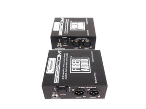 Sescom SES-X-FA2 Portable 2-Channel Mic & Line Level Audio Over Fiber Extender in Box