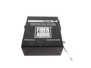Sescom SES-X-FA2 Portable 2-Channel Mic & Line Level Audio Over Fiber Extender in Box