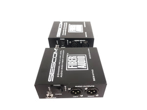 Sescom SES-X-FA2 Portable 2-Channel Mic & Line Level Audio Over Fiber Extender in Box