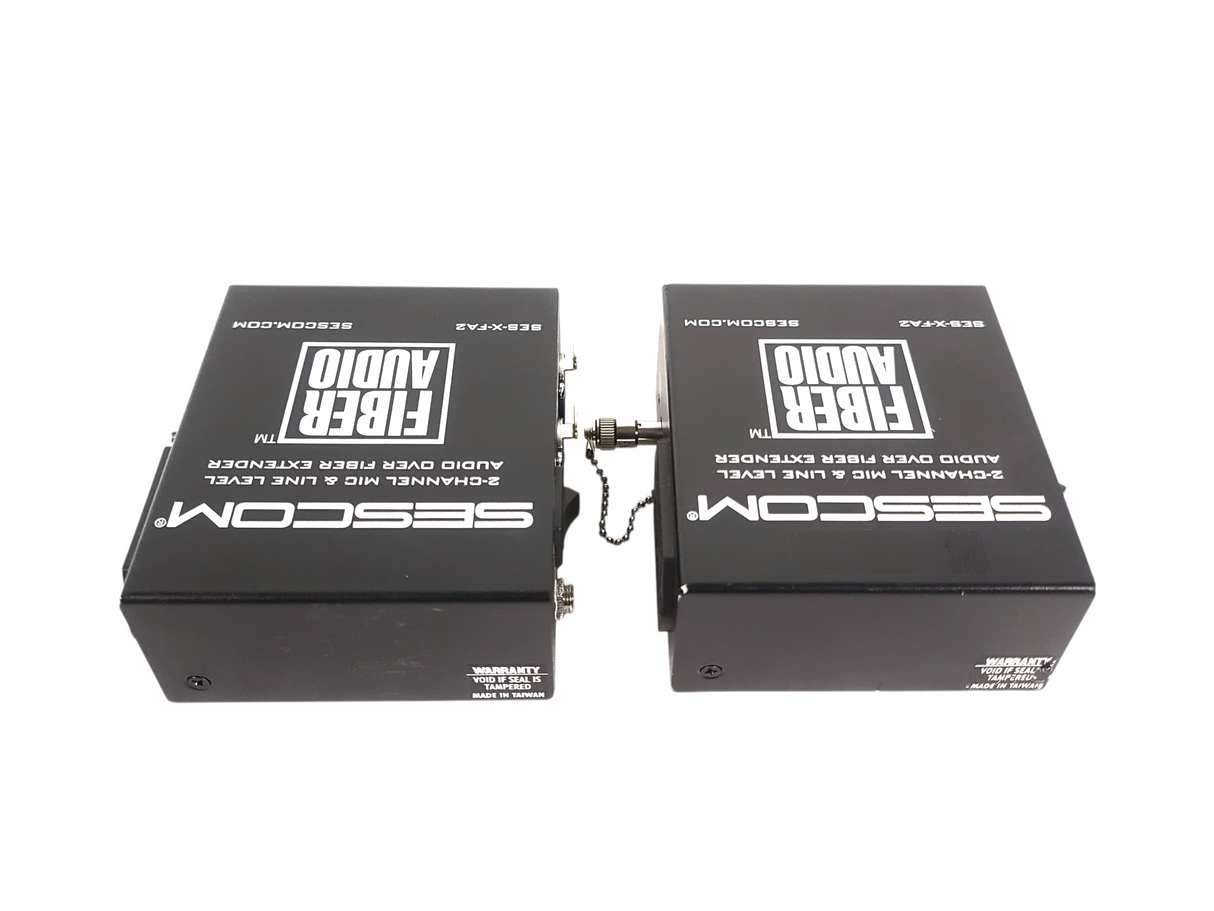 Sescom SES-X-FA2 Portable 2-Channel Mic & Line Level Audio Over Fiber Extender in Box