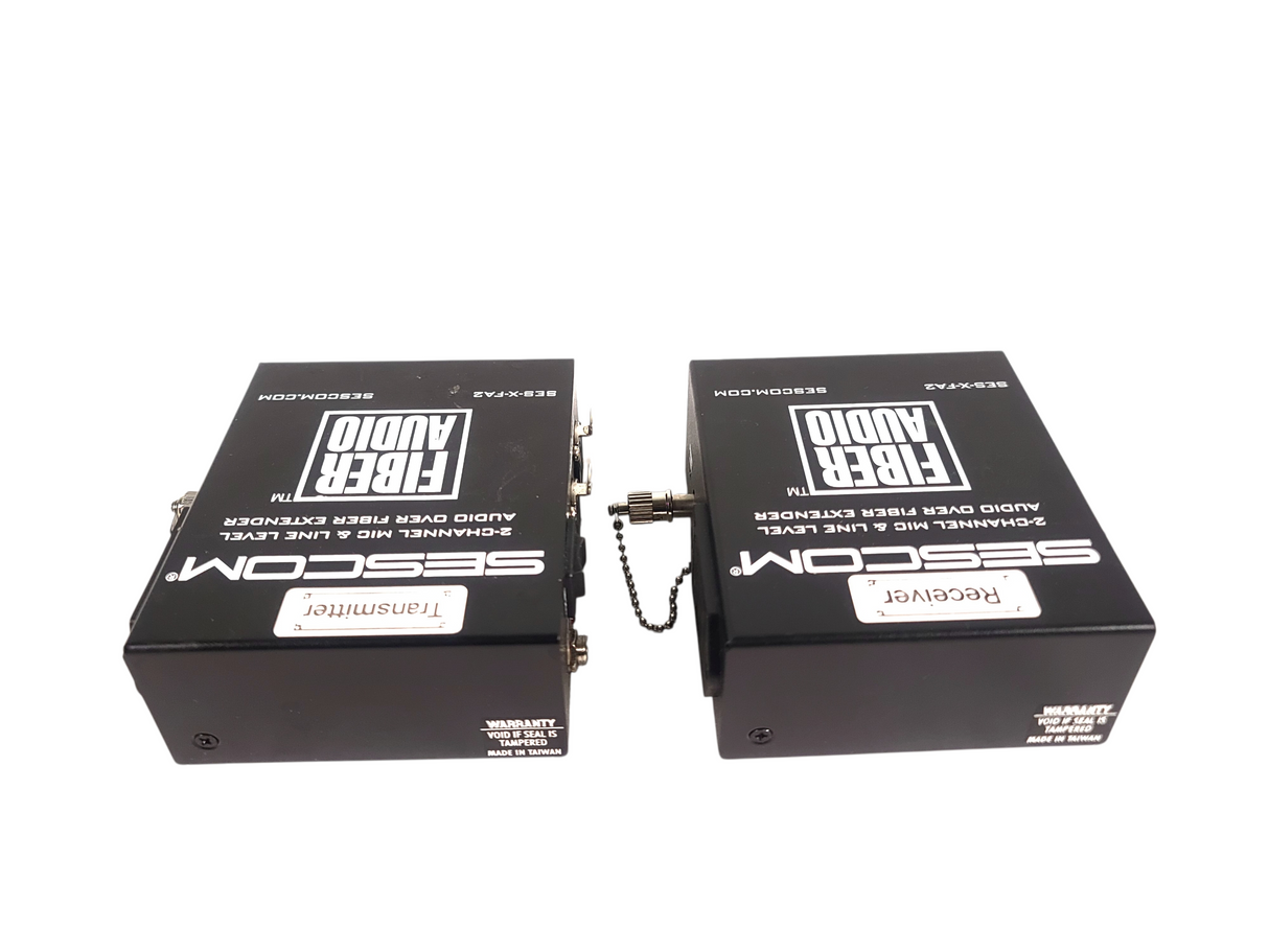 Sescom SES-X-FA2 Portable 2-Channel Mic & Line Level Audio Over Fiber Extender in Box