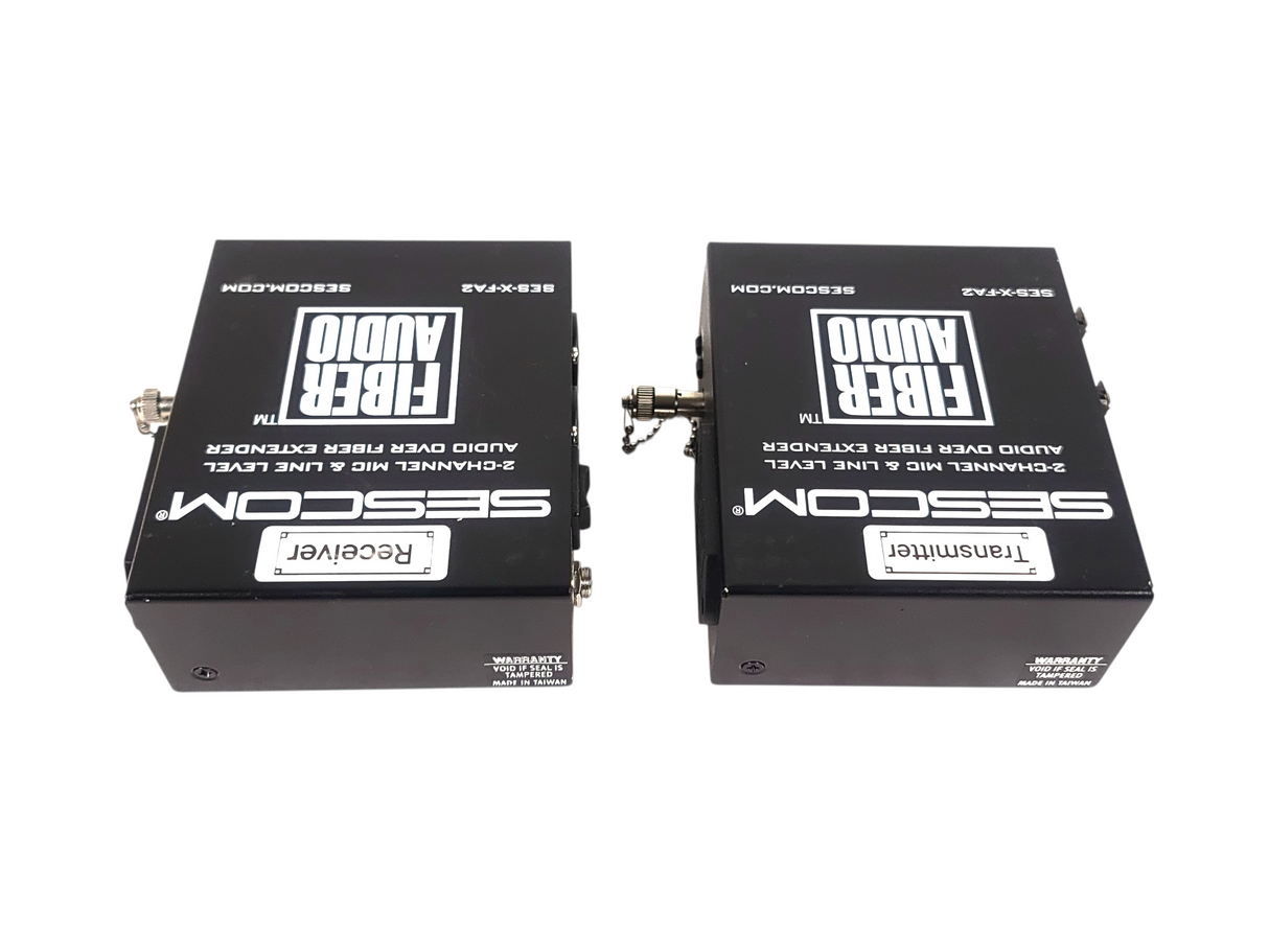 Sescom SES-X-FA2 Portable 2-Channel Mic & Line Level Audio Over Fiber Extender in Box