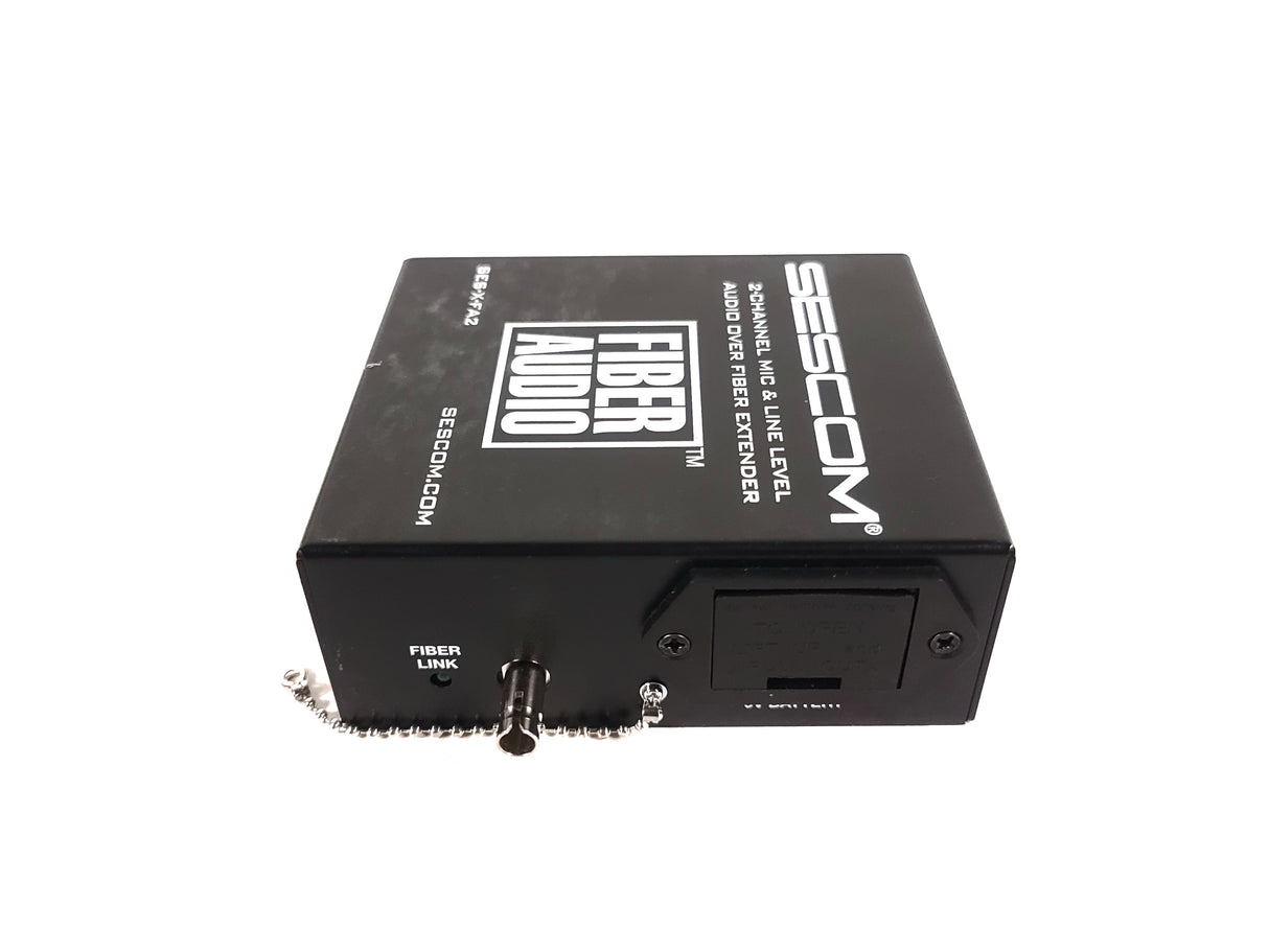 Sescom SES-X-FA2 Portable 2-Channel Mic & Line Level Audio Over Fiber Extender in Box