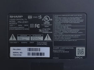 Sharp PN-LE901 90" HD Liquid Crystal LCD TV (FOR PARTS)
