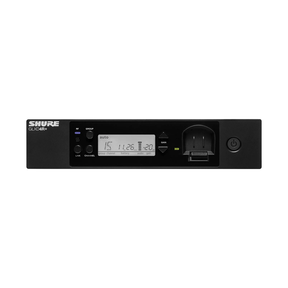 Shure GLXD14R+/93 Dual Band Digital Wireless Rack System with WL93 Lavalier Microphone (Z3: 2.4/5.8GHz)
