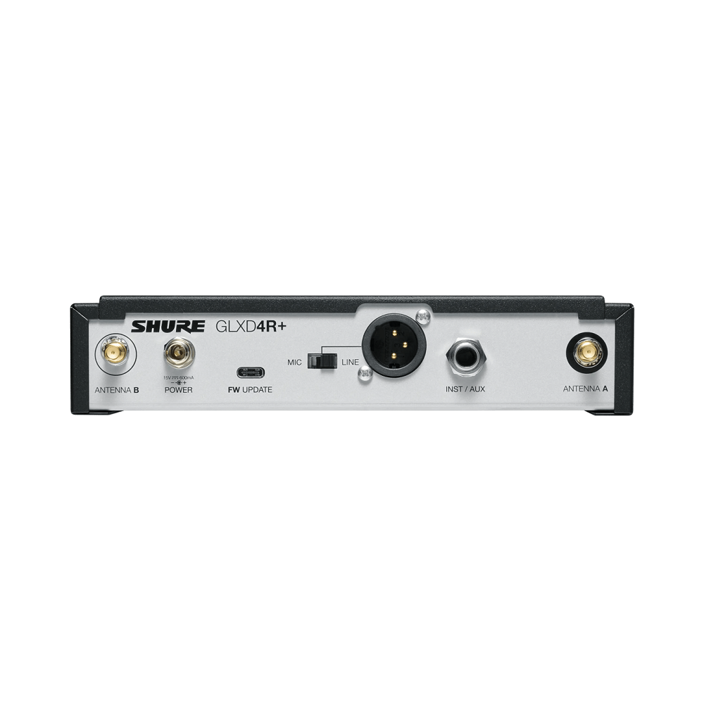Shure GLXD14R+/93 Dual Band Digital Wireless Rack System with WL93 Lavalier Microphone (Z3: 2.4/5.8GHz)