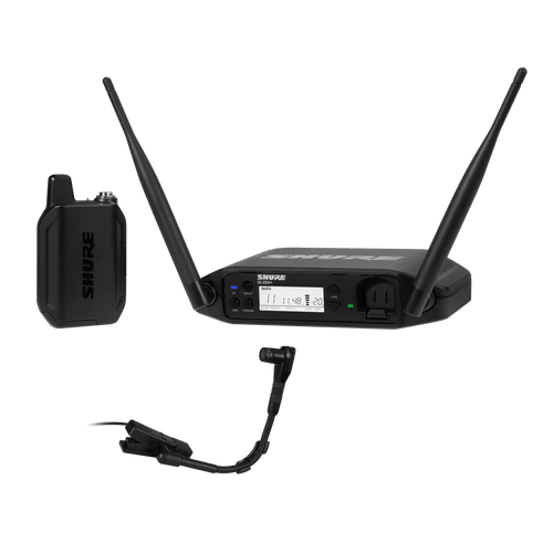 Shure GLXD14+/B98 Dual Band Digital Wireless System with BETA98H/C Instrument Gooseneck Microphone (Z3: 2.4/5.8GHz)
