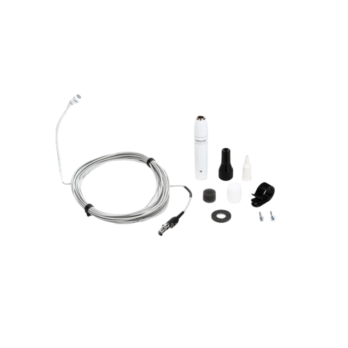 Shure MX202W-A/C Microflex Overhead Cardioid Microphone with Stand Mount Adapter and XLR Connector (White)