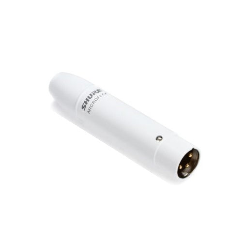 Shure MX202W-A/C Microflex Overhead Cardioid Microphone with Stand Mount Adapter and XLR Connector (White)