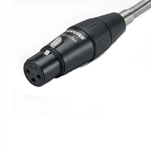 Shure MX412/N 12" Gooseneck Microphone with Attached XLR Preamp, Shock & Flange Mount, Snap-Fit Foam Windscreen, No Cartridge