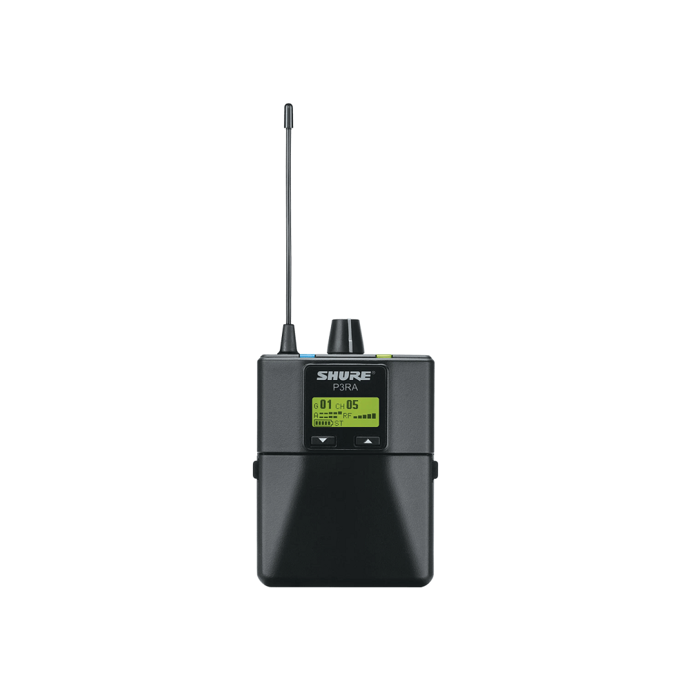 Shure P3RA - Premium Wireless Bodypack Receiver for PSM300 System (G20 Band: 488-512 MHz)