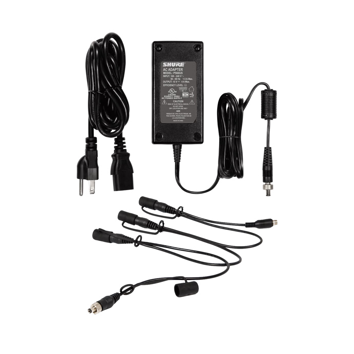 Shure PS124 Power Supply With Non-Locking Power Connectors