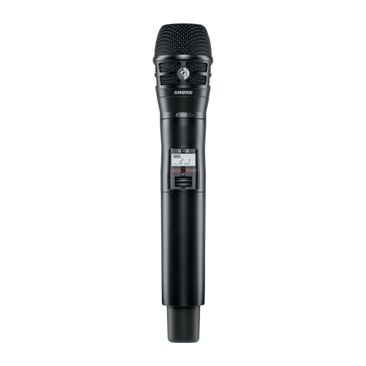 Shure QLXD2/KSM8 Digital Handheld Wireless Microphone Transmitter with KSM8 Capsule (J50A Band: 572-616 MHz)