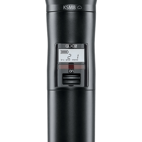 Shure QLXD2/KSM8 Digital Handheld Wireless Microphone Transmitter with KSM8 Capsule (J50A Band: 572-616 MHz)