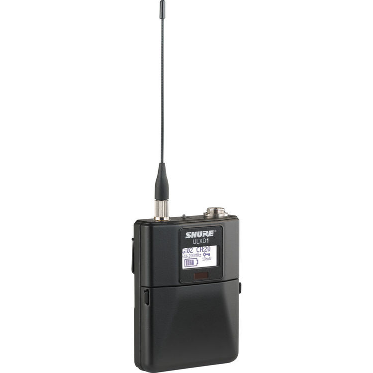 (4) Shure ULXD1 UR1 Transmitters (G50: 470–534 MHz)