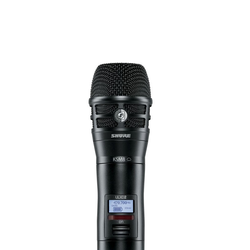 Shure ULXD2/K8 - Digital Handheld Transmitter with KSM8 Capsule in Black Finish (J50A Band: 572-616 MHz)