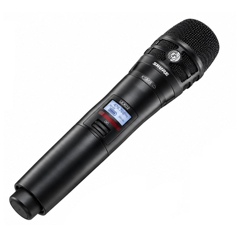 Shure ULXD2/K8 - Digital Handheld Transmitter with KSM8 Capsule in Black Finish (J50A Band: 572-616 MHz)