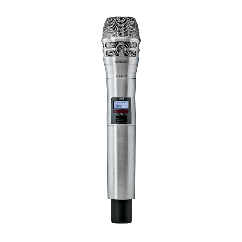 Shure ULXD2/K8 - Digital Handheld Transmitter with KSM8 Capsule in Nickel Finish (H50 Band: 534-598 MHz)