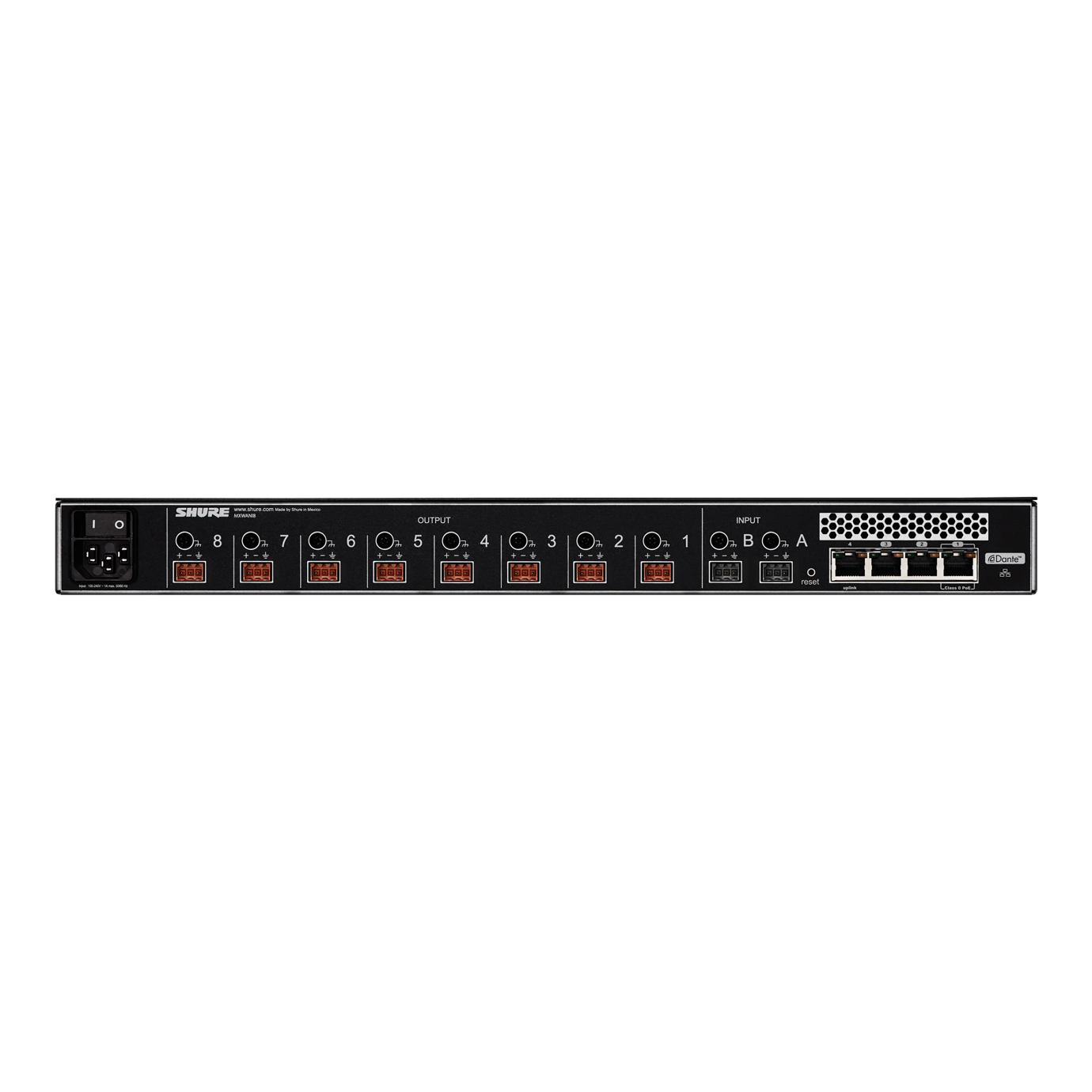 Shure MXWANI8 8-Channel Audio Network Interface