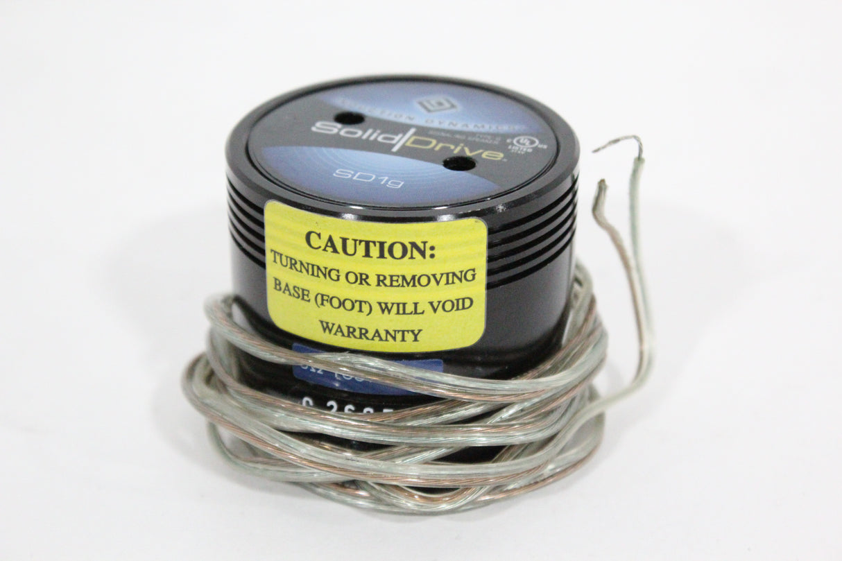 Solid Drive SD1g On-Surface Full-Range Sound Transducer for Glass (Black - No Connectors - VHB Adhesive Disk Used)