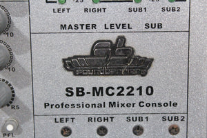 Sound Barrier SB-MC2210 Professional Mixer Console (FOR PARTS)