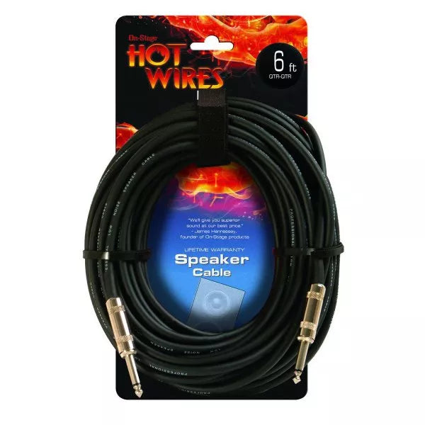(NEW) On-Stage SP14-6 Speaker Cable (6', QTR-QTR)