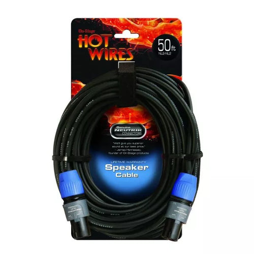 (NEW) On-Stage SP14-50SS Speakon Cable with Neutrik Connectors (50', NL2-NL2)