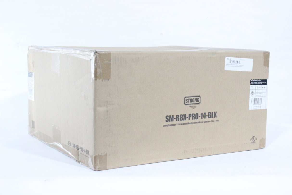 Strong SM-RBX-PRO-14-BLK VersaBox Pro Recessed Dual Layer Flat Panel Solution