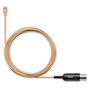 Shure TwinPlex TL46 Omnidirectional Lavalier Microphone, High Sensitivity, MTQG/TA4F, Tan