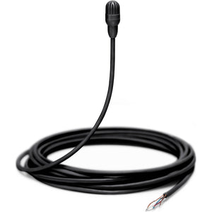 Shure TwinPlex TL47 Omnidirectional Lavalier Microphone, Low Sensitivity, Bare Wire Terminal, Black, with Accessories