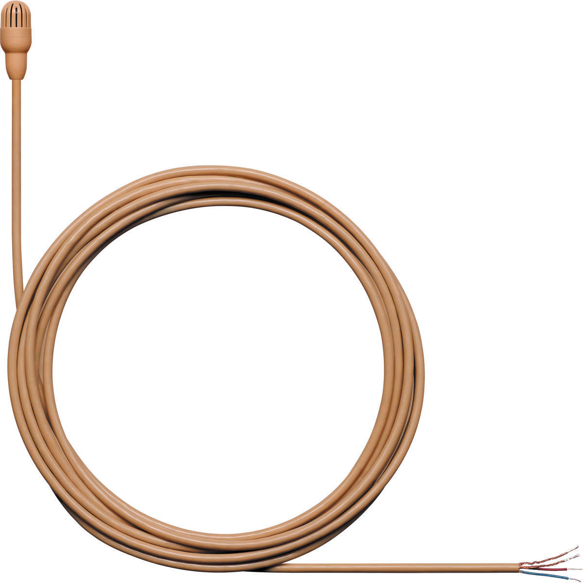 Shure TwinPlex TL47 Omnidirectional Lavalier Microphone, Low Sensitivity, Bare Wire Terminal, Cocoa, with Accessories