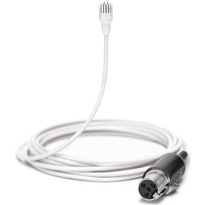 Shure TwinPlex TL47 Omnidirectional Lavalier Microphone, Low Sensitivity, MTQG/TA4F, White, with Accessories