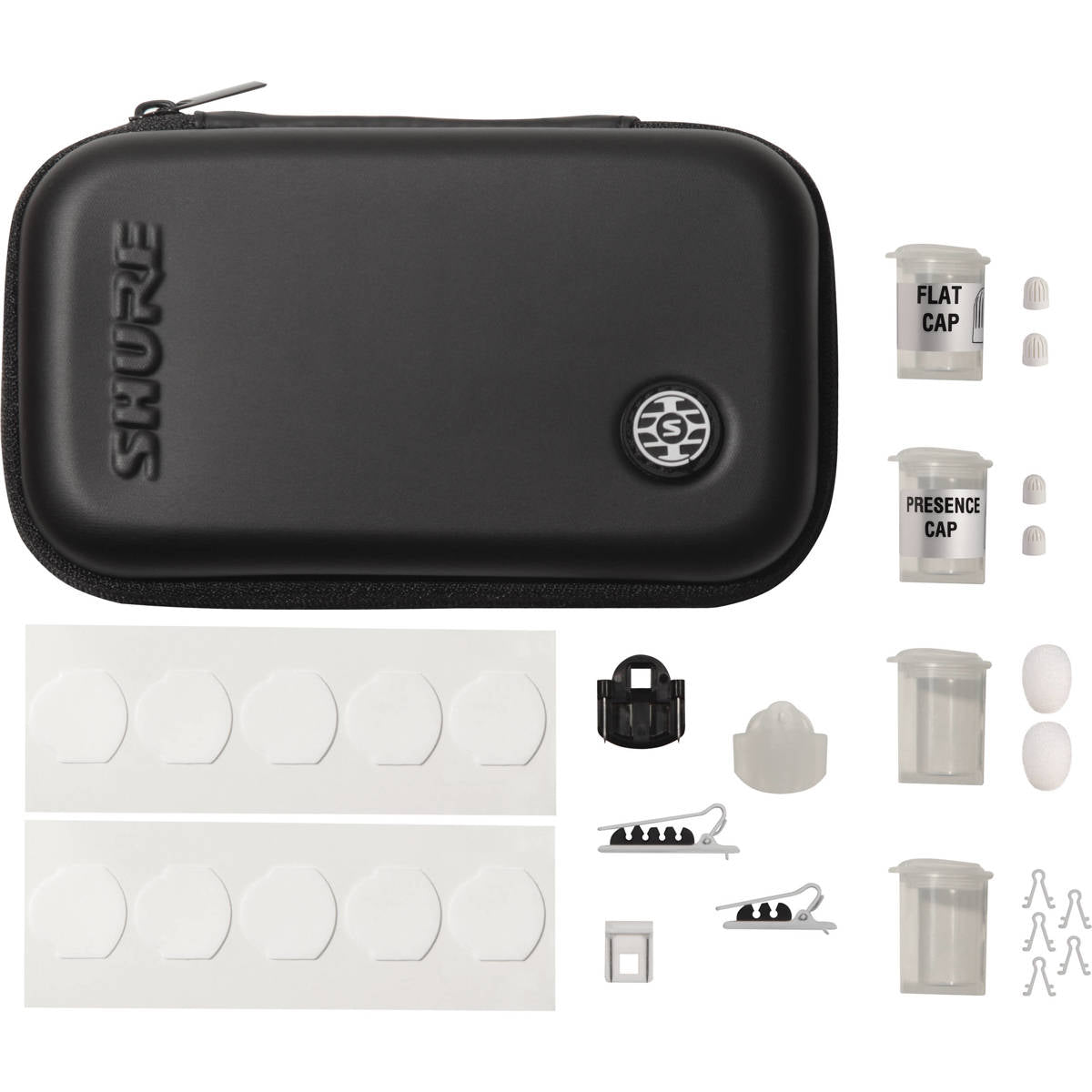 Shure TwinPlex TL47 Omnidirectional Lavalier Microphone, Low Sensitivity, MTQG/TA4F, White, with Accessories