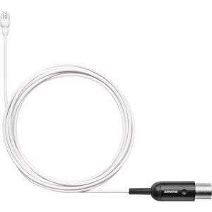 Shure TwinPlex TL47 Omnidirectional Lavalier Microphone, Low Sensitivity, MTQG/TA4F, White, with Accessories