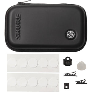 Shure TwinPlex TL48 Omnidirectional Lavalier Microphone, Tailored, MTQG/TA4F, Black, with Accessories