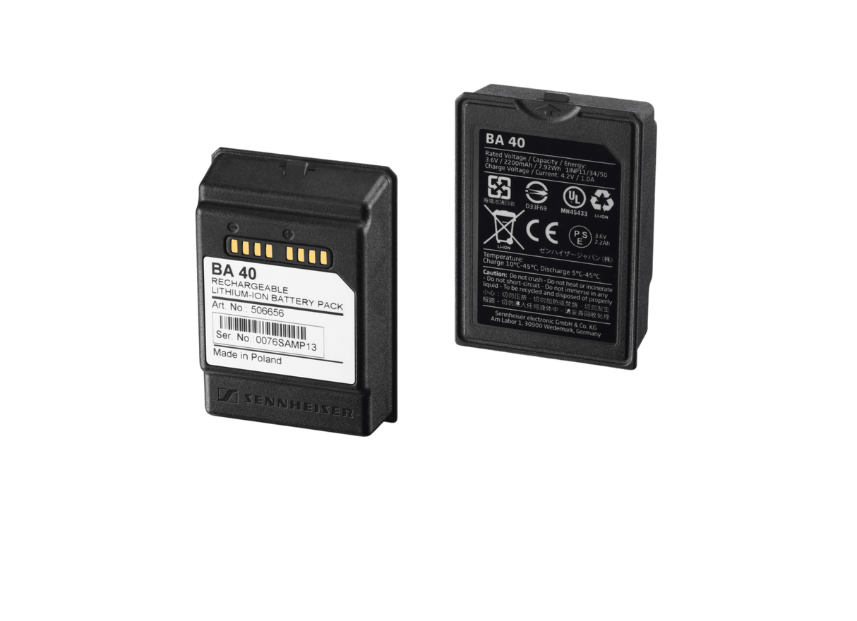 Sennheiser BA40 Rechargeable Battery for SL 133-S DW and SL 153-S DW Tablestand