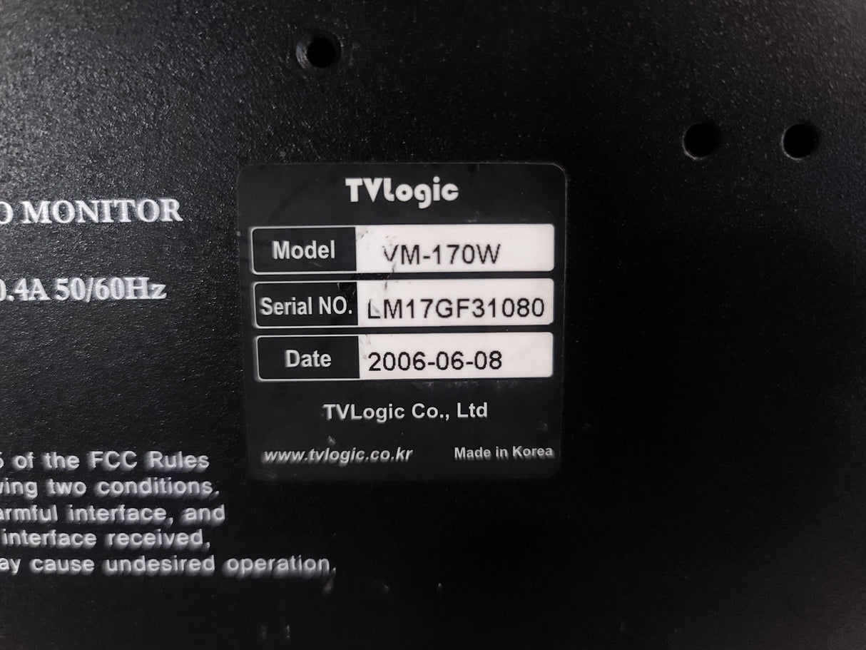 TVLogic LVM-170W 17'' LCD Multi Format Monitor