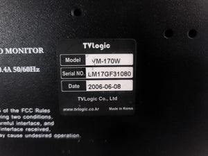 TVLogic LVM-170W 17'' LCD Multi Format Monitor