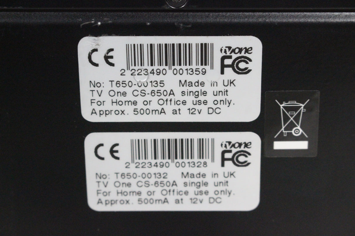 TV One CS-650A Pro SG Series Scan Converter Rack Unit