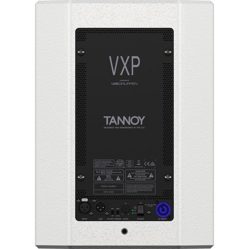 Tannoy VXP 8-WH-UL 1,600 Watt 8" Dual Concentric Powered Sound Reinforcement Loudspeaker with Integrated LAB GRUPPEN IDEEA Class-D Amplification (White)