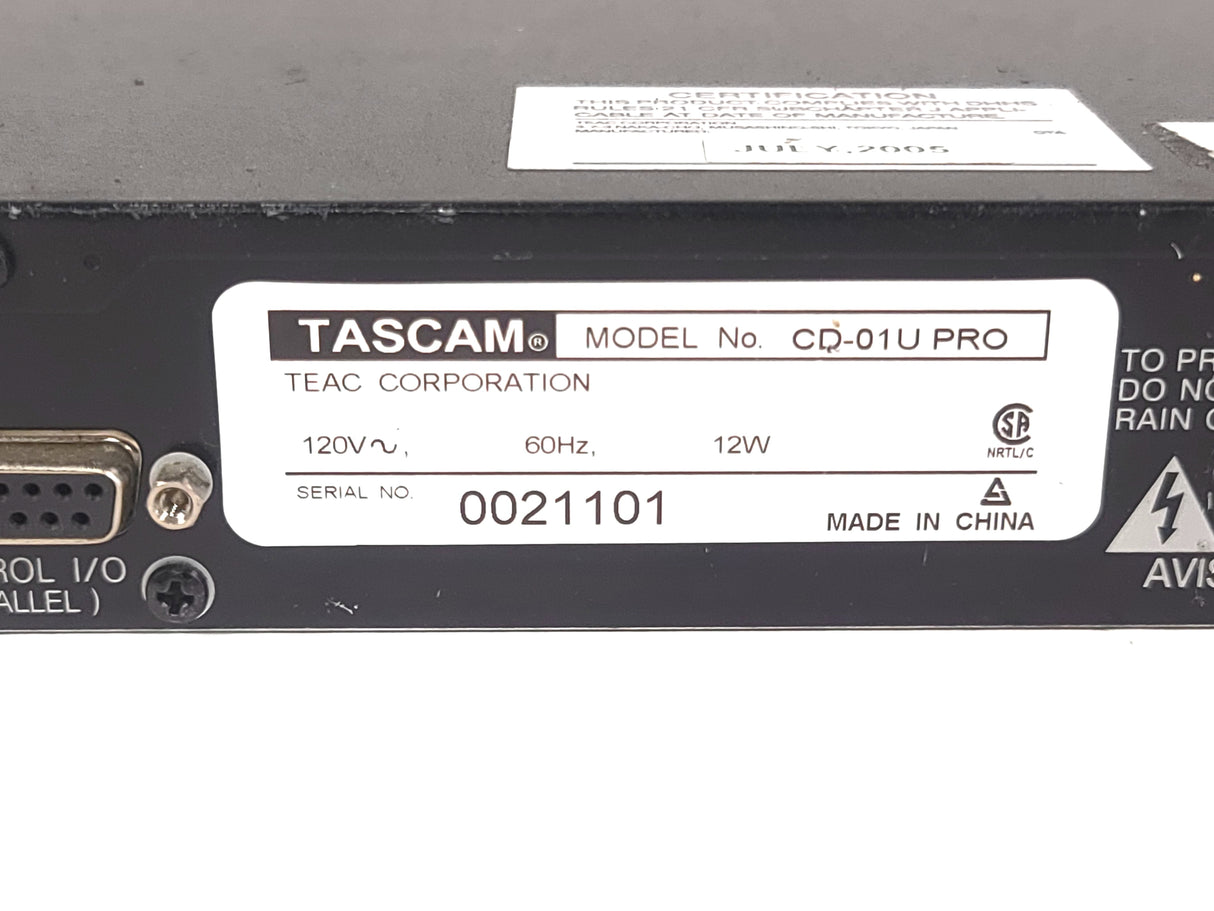 Tascam CD-01U CD Player
