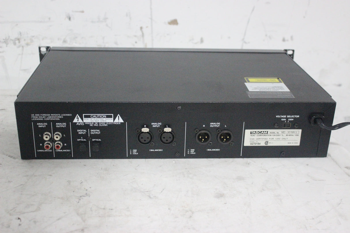 Tascam MD-301 MKII MD Recorder Mini Disc Desk