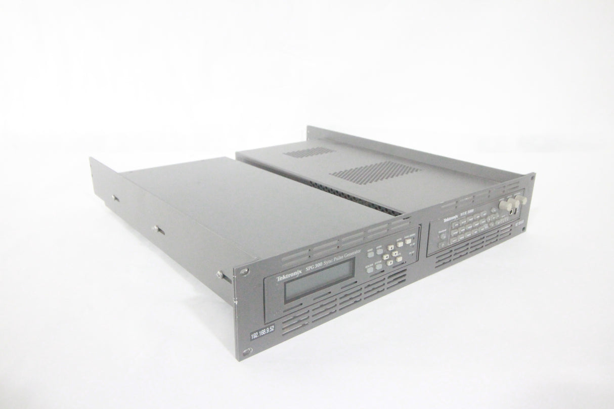 Tektronix SPG300 Sync Pulse Generator w/ Tektronix WVR5000 HD/SD-SDI Multi-Standard Multi-Format Compact Video Waveform Rasterizer
