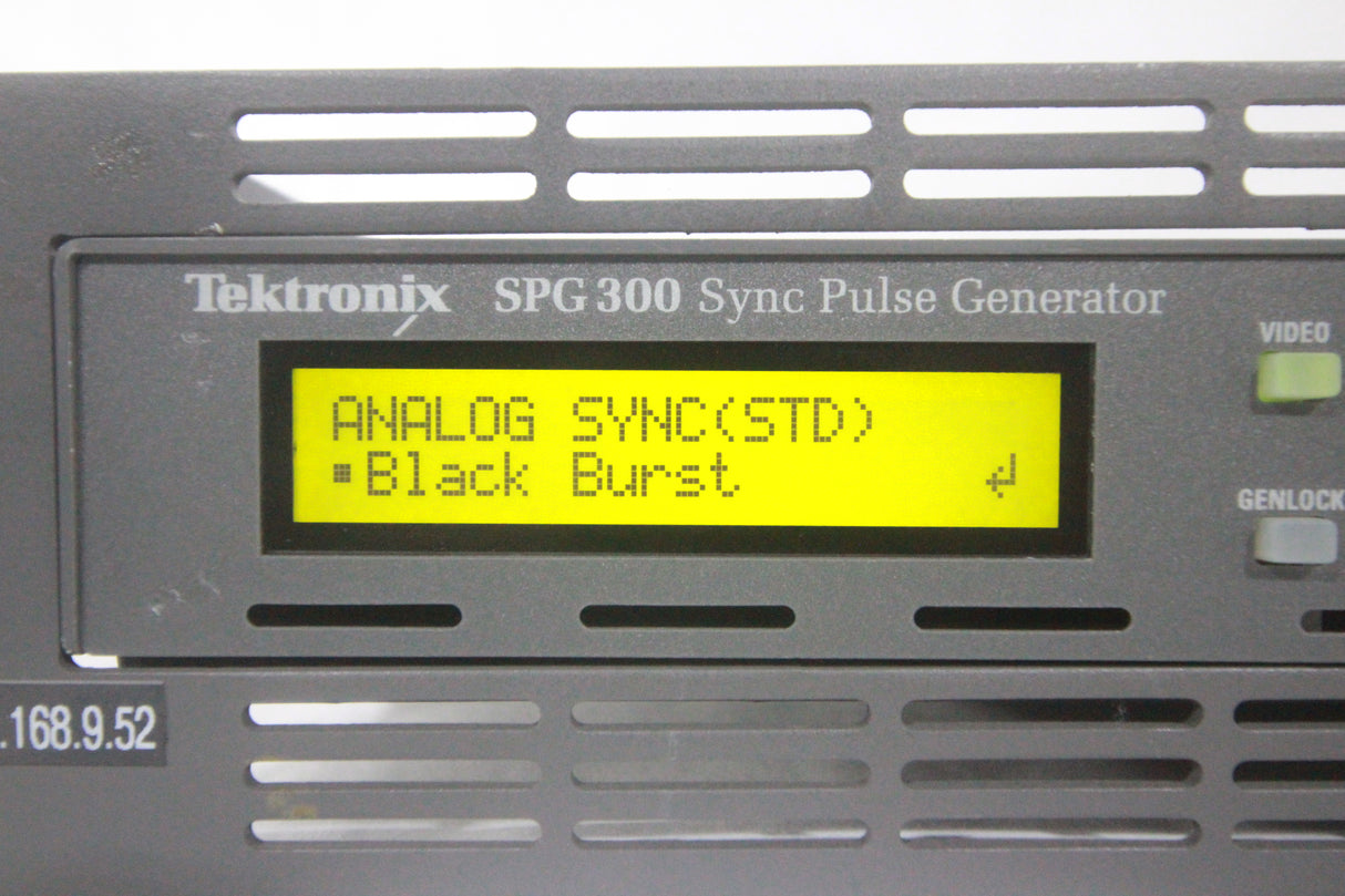 Tektronix SPG300 Sync Pulse Generator w/ Tektronix WVR5000 HD/SD-SDI Multi-Standard Multi-Format Compact Video Waveform Rasterizer