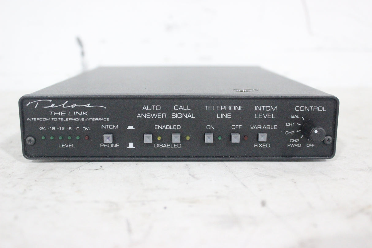 Telos Systems The Link Intercom-To-Telephone Interface w/ Telephone, Telephone Cable, And PSU