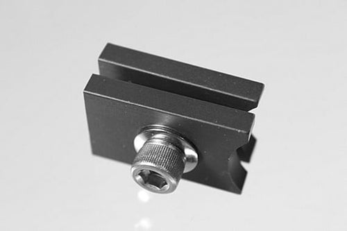 The Light Source Double I Beam Curtain M140 End Stop Black Anodized M140TSTOPB